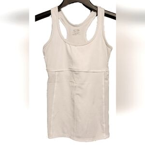 Champion Fitted White Tank w/Built in Shelf Bra